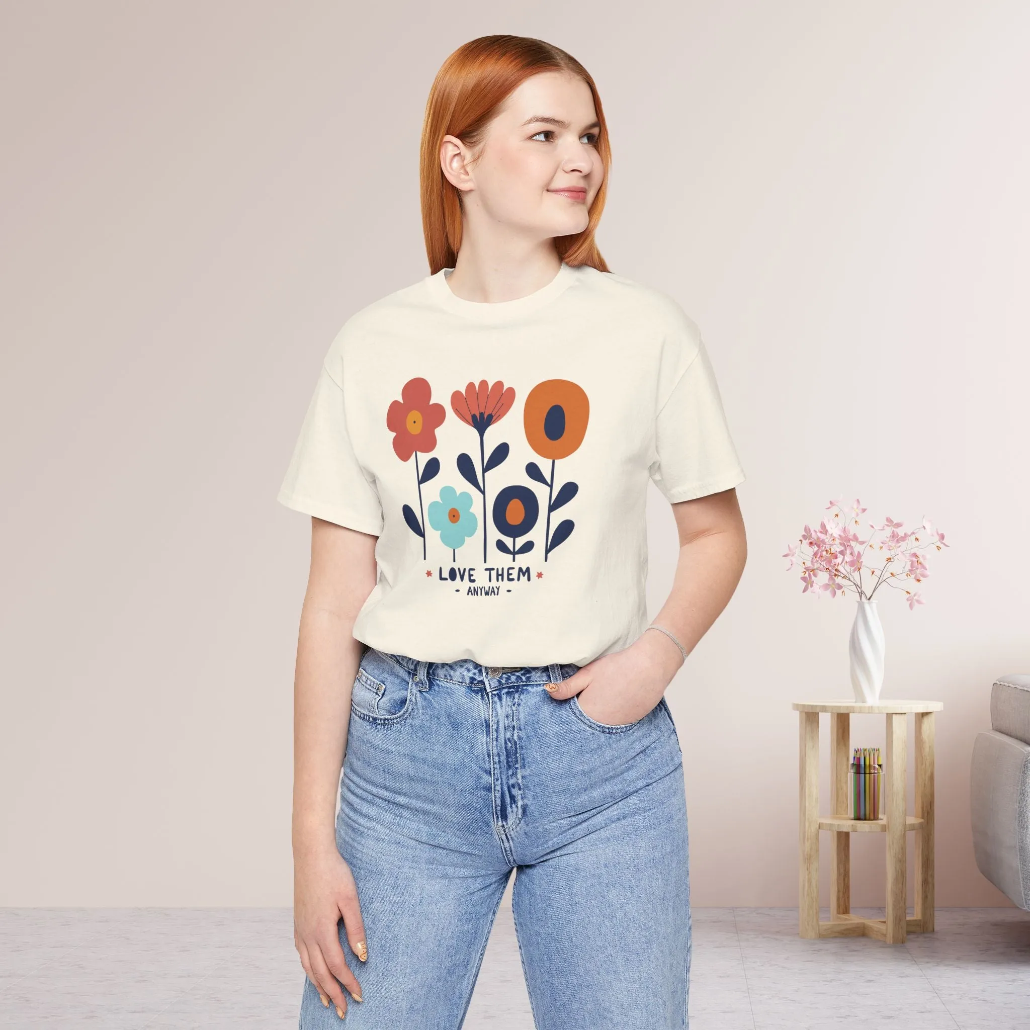 Love Them Anyway Soft Cotton Tee - Holiday Christian Shirt