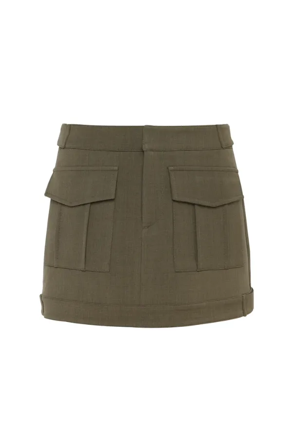 Low Profile Mini Skirt Khaki