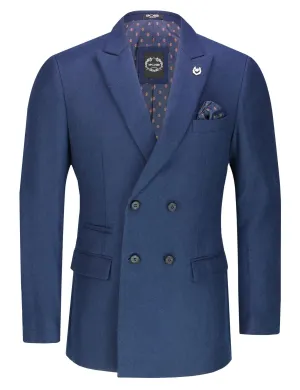MARCO - DOUBLE BREASTED NAVY TWEED JACKET