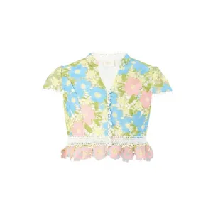 Marlo Kids Multicolor Ellison Embroidered Top