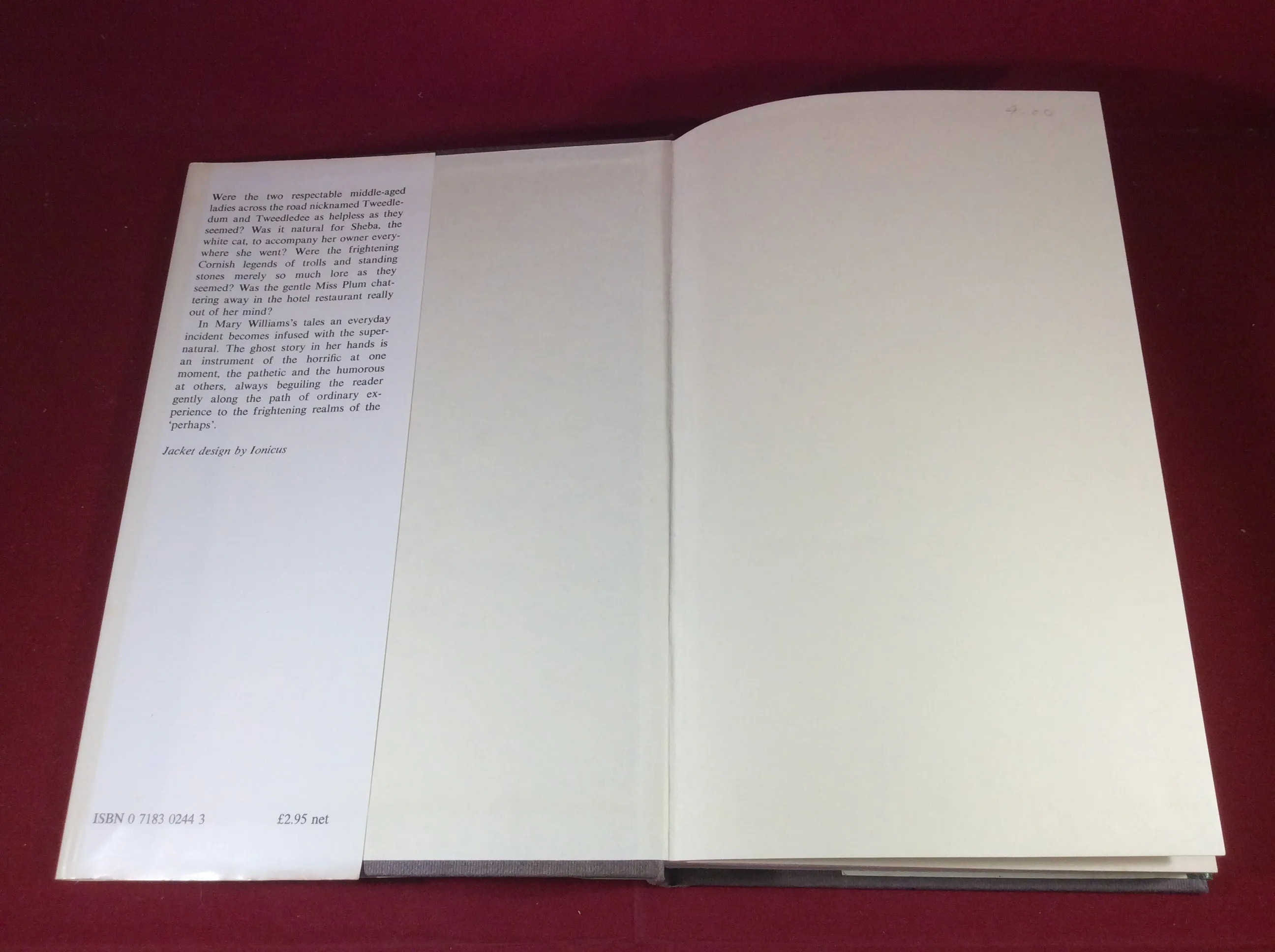 Mary Williams, Chill Company: Ghost Stories From Cornwall, William Kimber, 1976, First Edition.