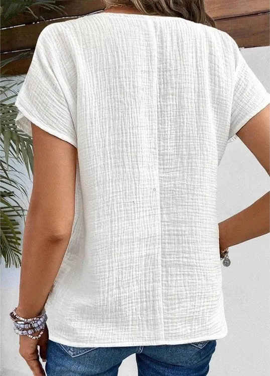 Maya | Stylish Top with Collar and Buttons