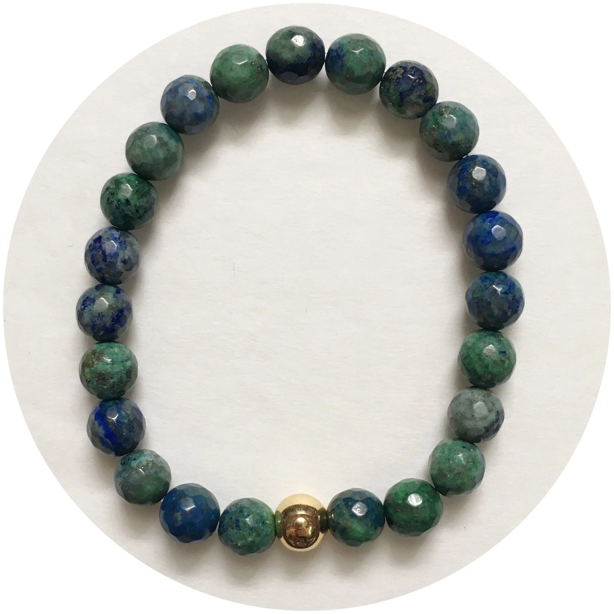 Mens Azurite with Gold Accent