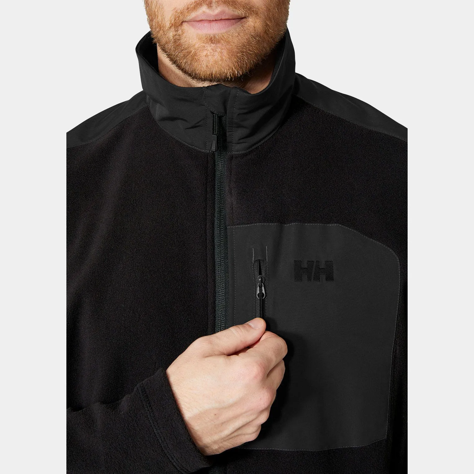 Men's Daybreaker Block Microfleece Jacket in Black