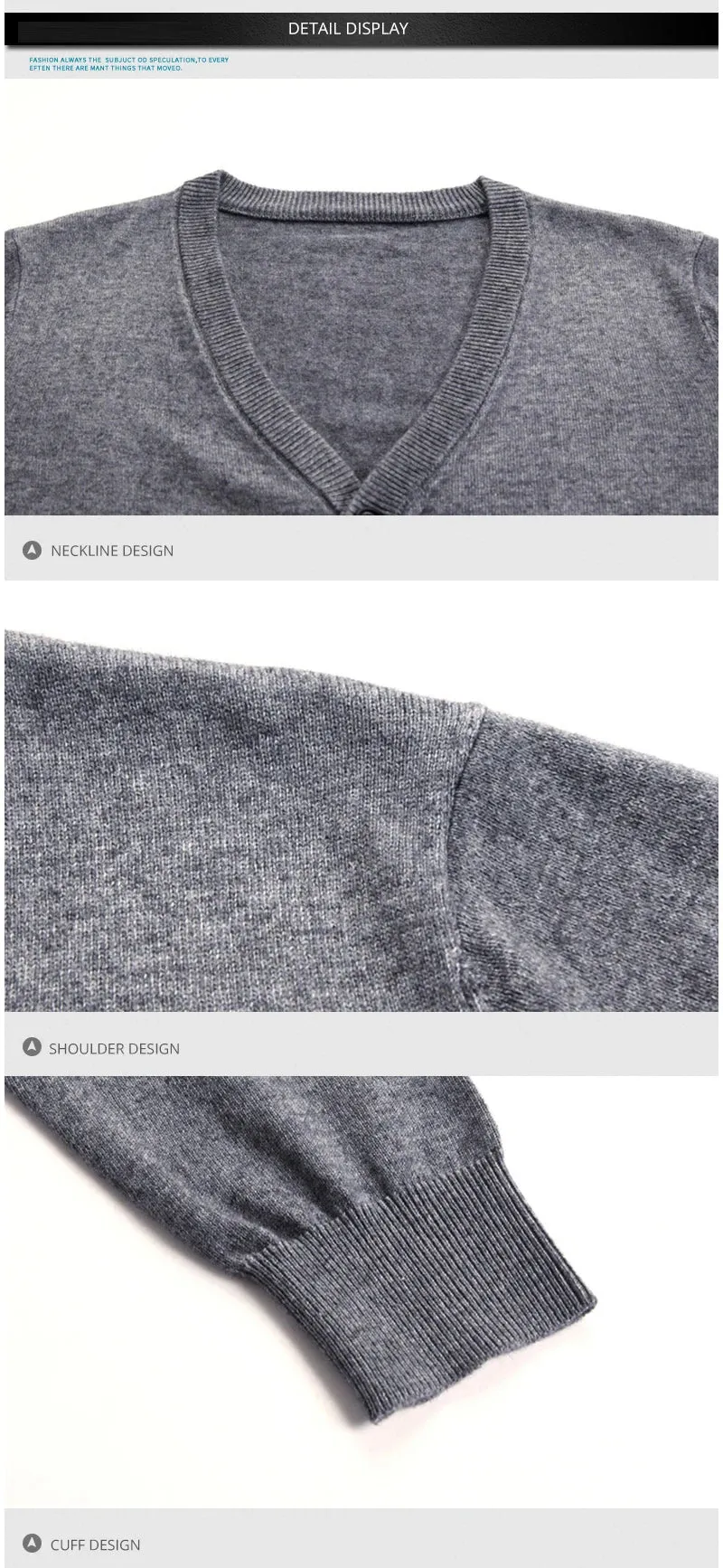 Men’s V-Neck Slim Fit Cardigan Sweater – Winter Korean Style Knitwear, Casual Fashion Coat