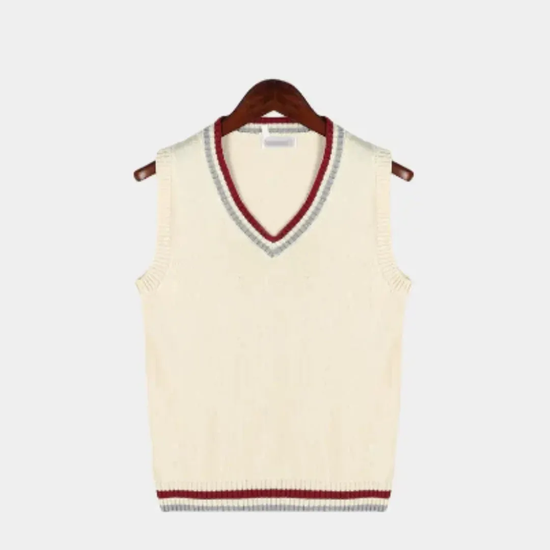 Men's Warm V Neck Sleeveless Sweater |  Knitted