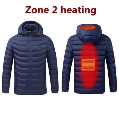 Men's Warm Winter USB Heating Jackets Smart Thermostat