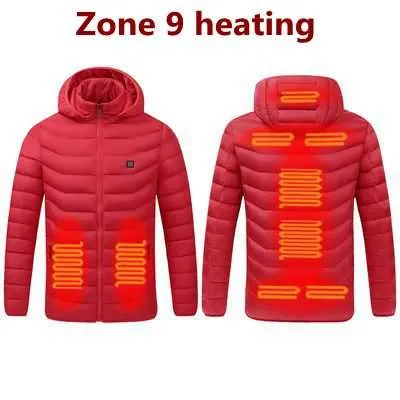 Men's Warm Winter USB Heating Jackets Smart Thermostat