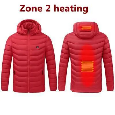 Men's Warm Winter USB Heating Jackets Smart Thermostat