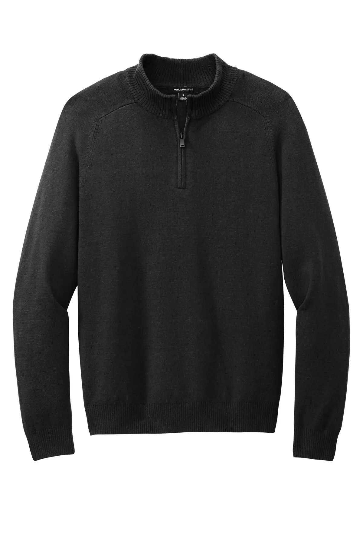 Mercer Mettle 1/4-Zip Sweater MM3020 Deep Black
