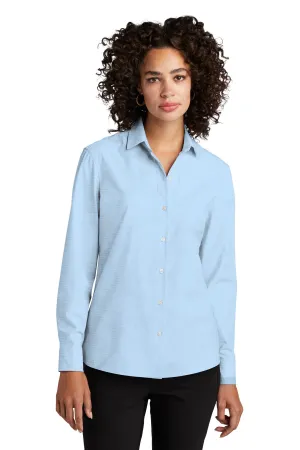 Mercer Mettle Women's Long Sleeve Stretch Woven Shirt MM2001 Air Blue End On End