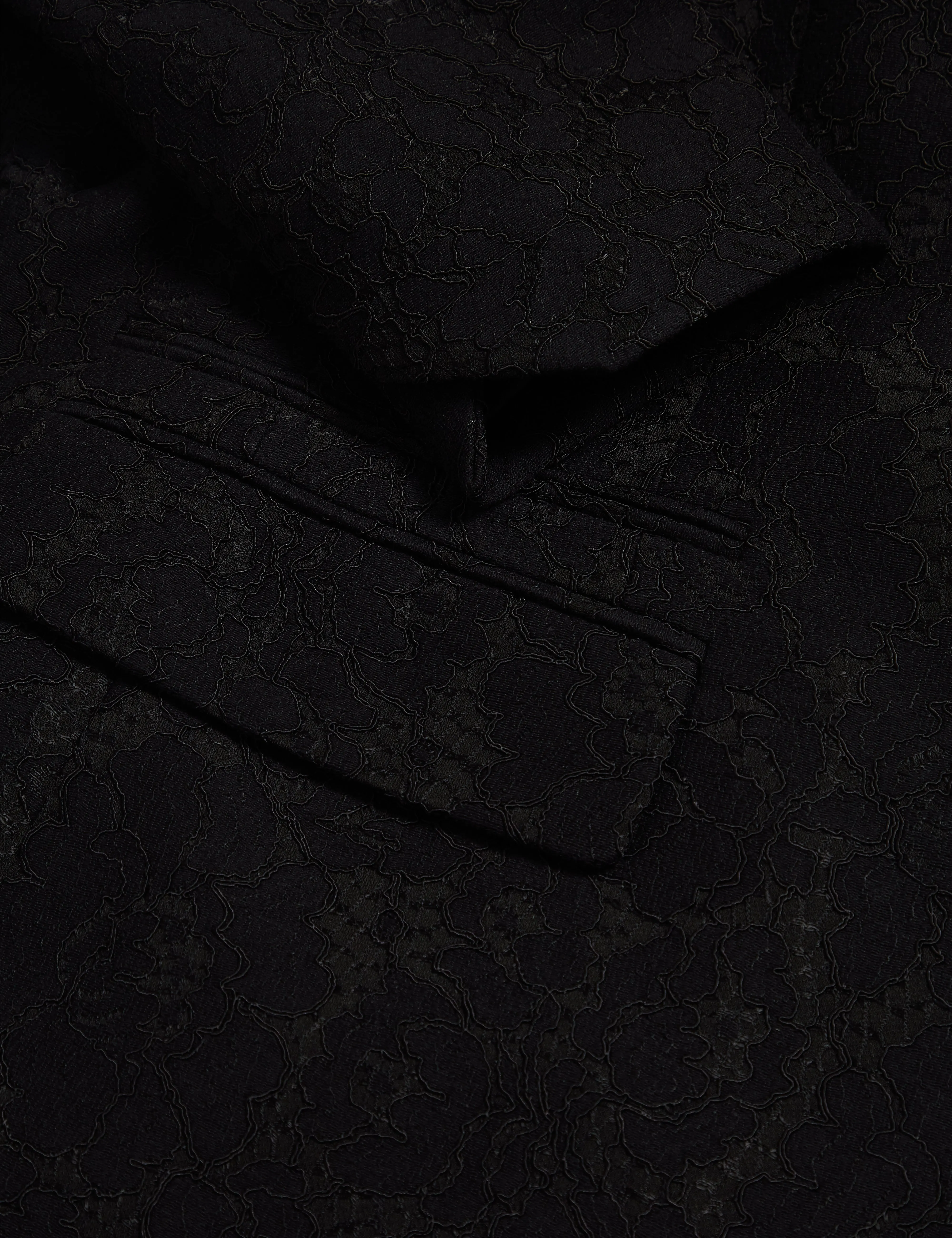 Merio Bonded Lace Sb Relaxed Blazer Black
