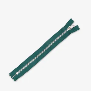 Metal Trouser Zips Hunters Green - 20cm