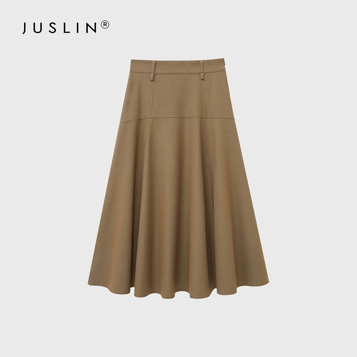 Mid-High Waist A-Line Skirt