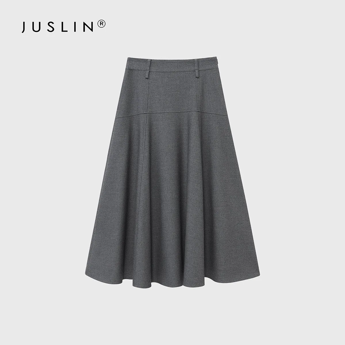 Mid-High Waist A-Line Skirt