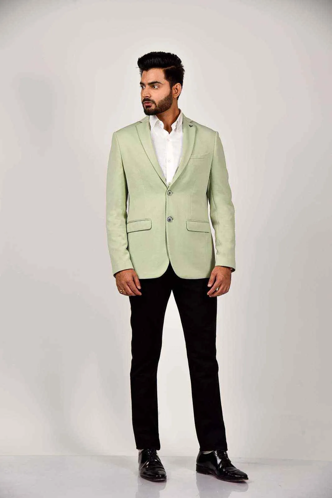 Mint Knitted Stretchable Blazer