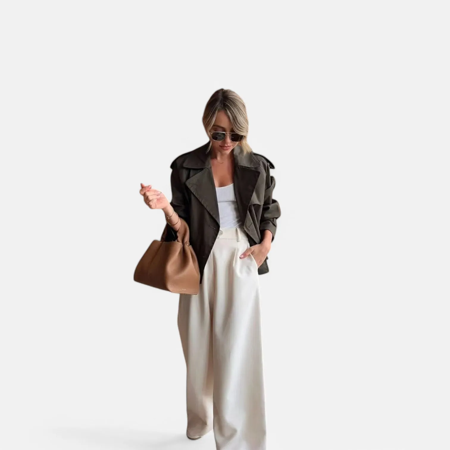 Monacogents | Vintage Cropped Trench Coat