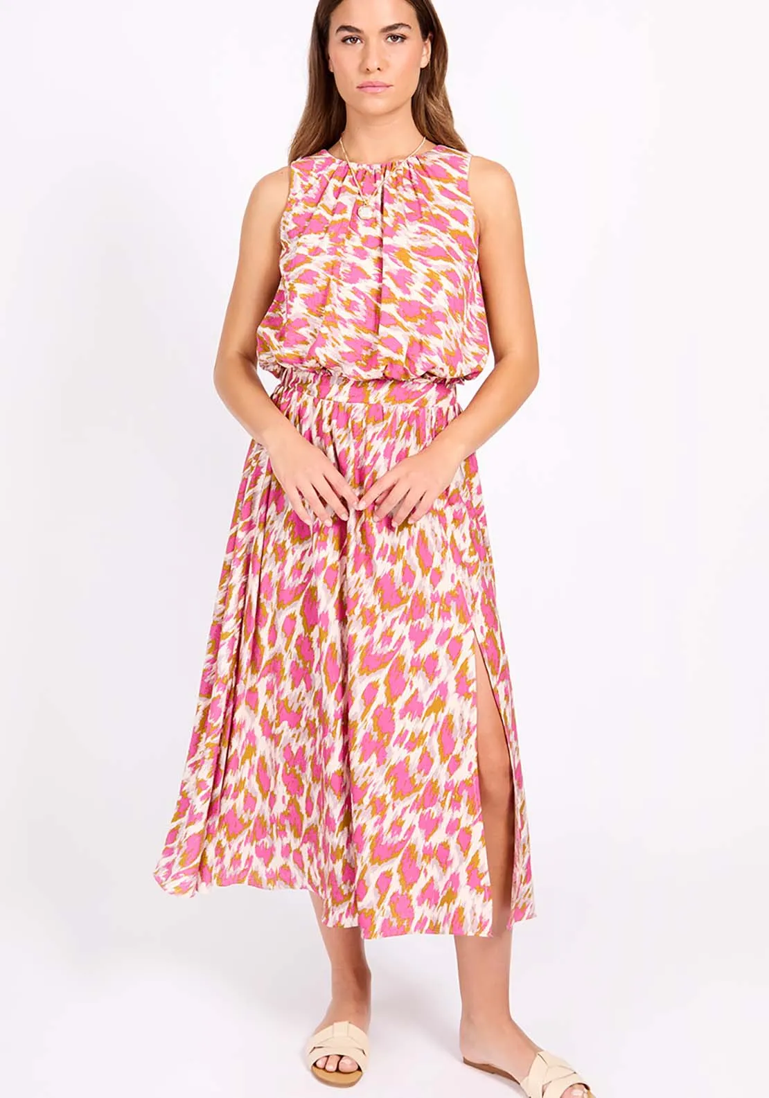 Multi Print Midaxi Skirt - Multicolour