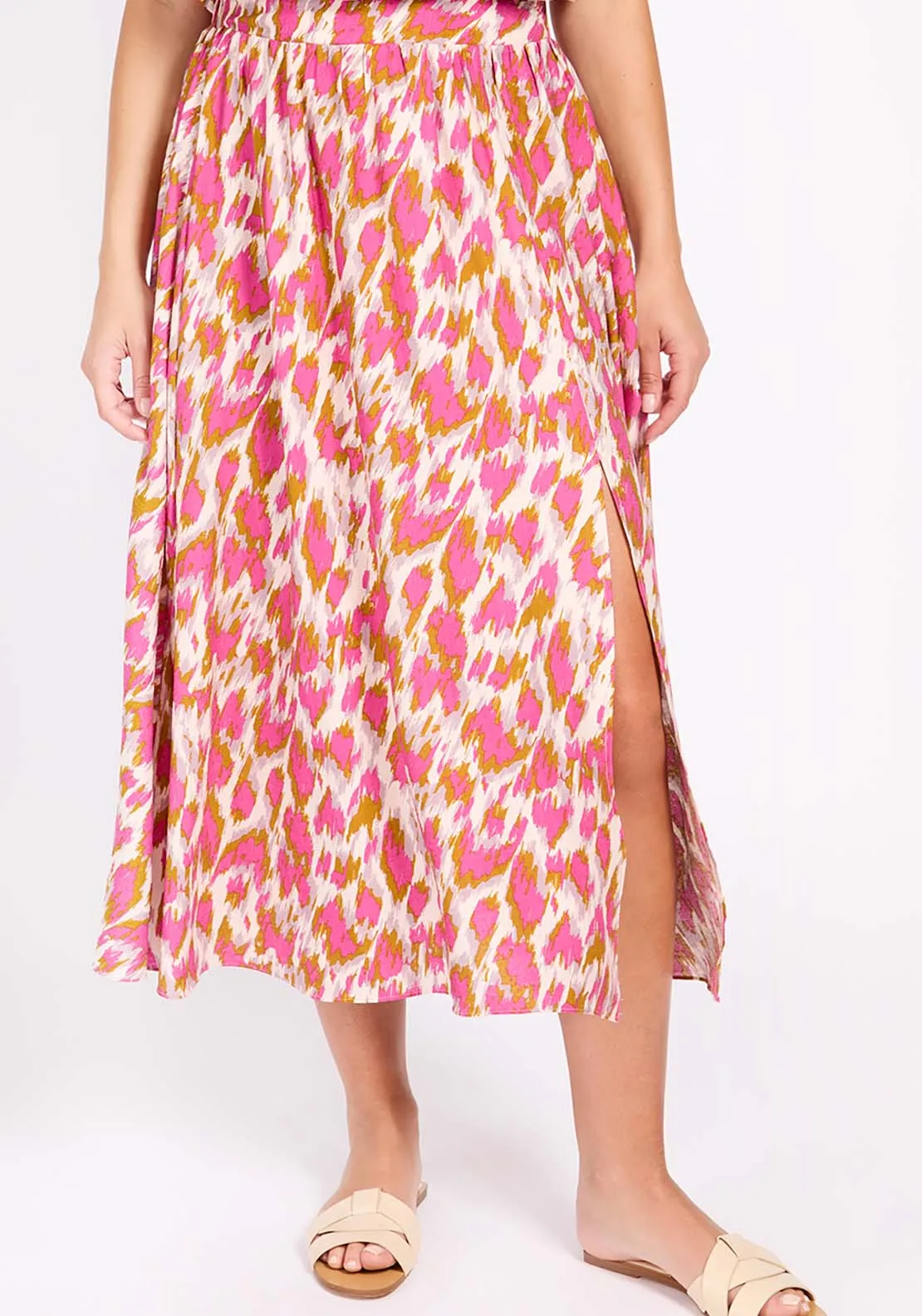 Multi Print Midaxi Skirt - Multicolour