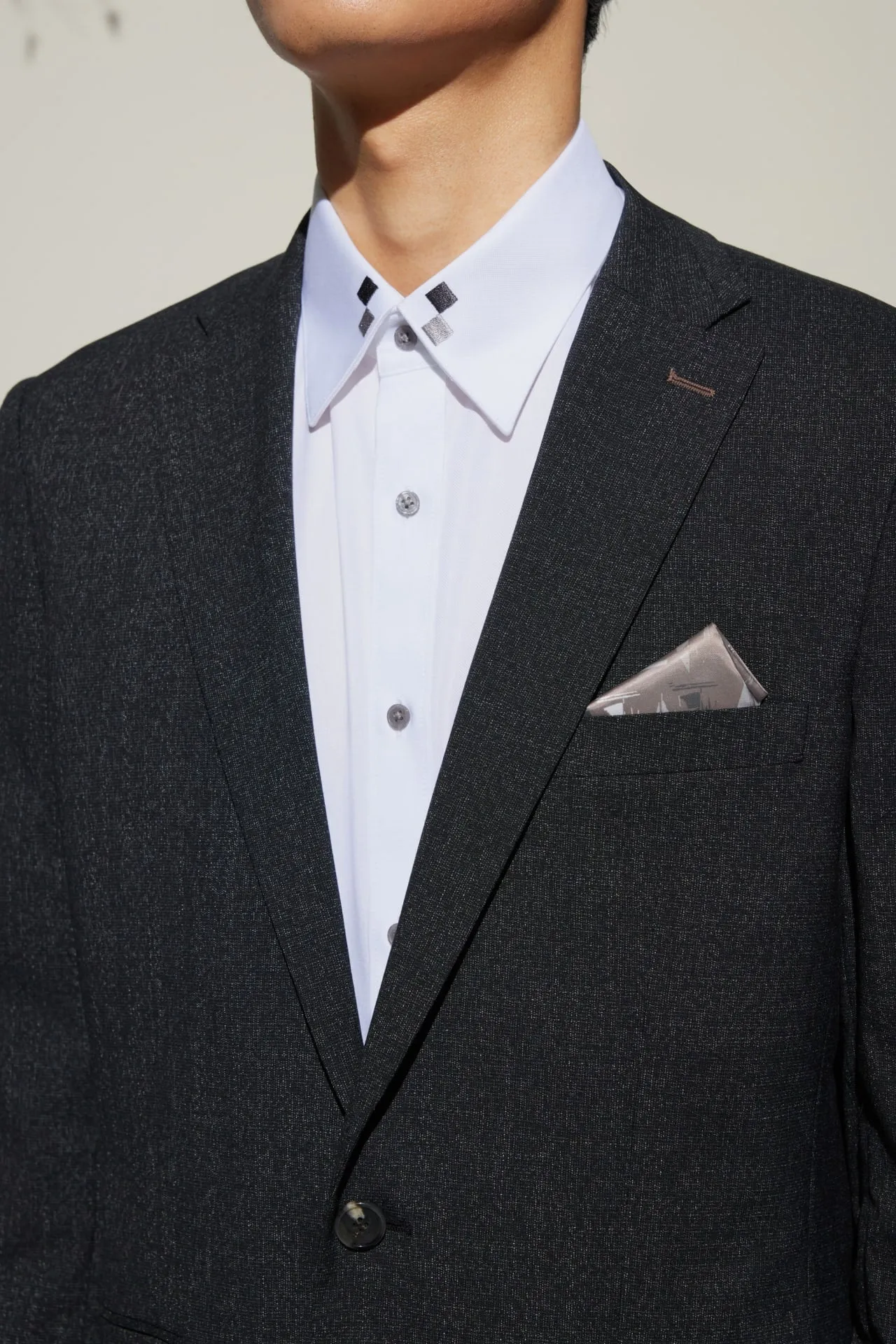 Multi-Way Stretch Smart Fit Texture Suit Blazer