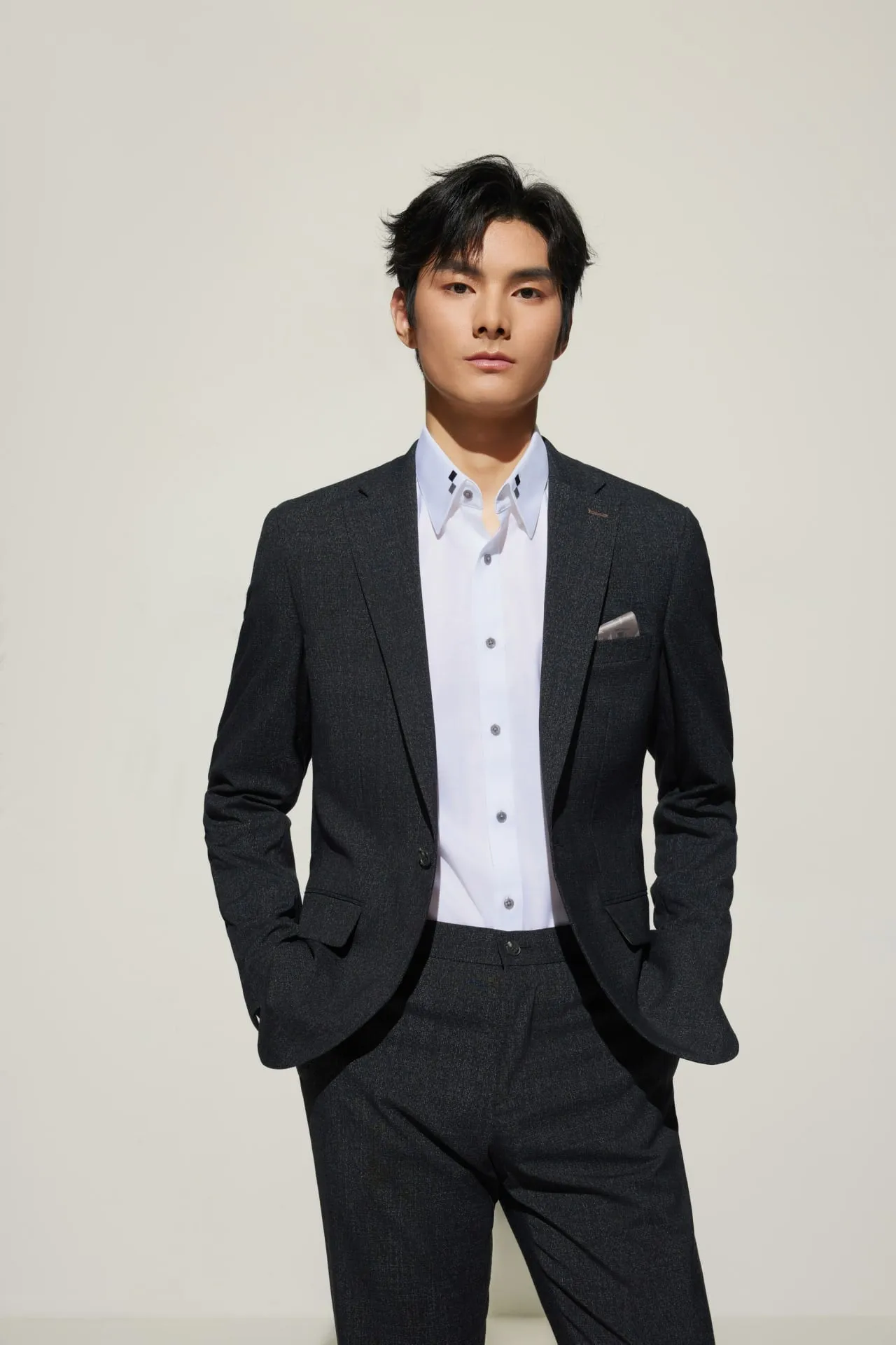 Multi-Way Stretch Smart Fit Texture Suit Blazer