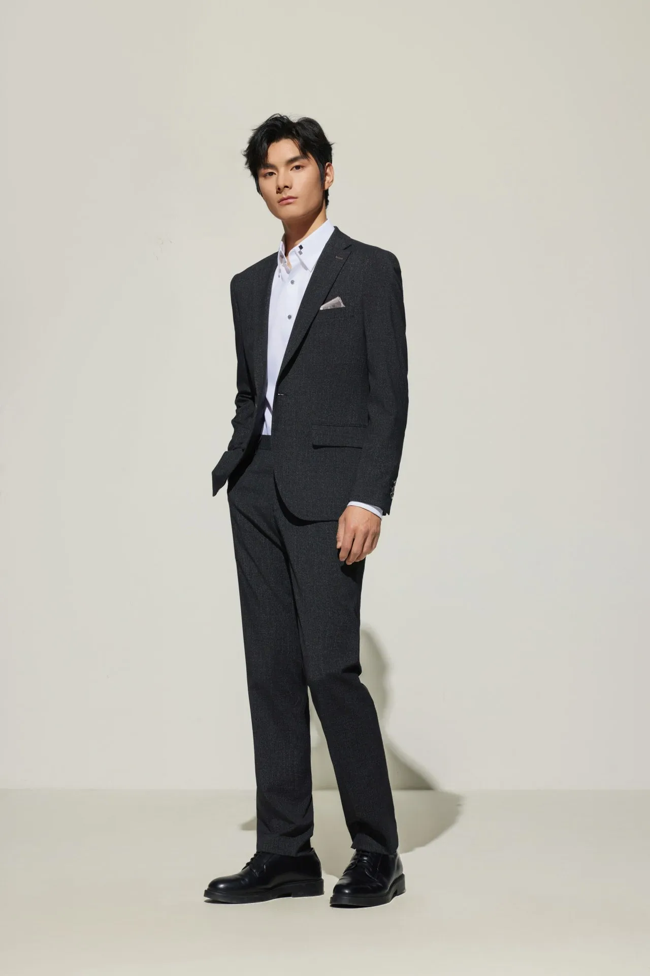 Multi-Way Stretch Smart Fit Texture Suit Blazer
