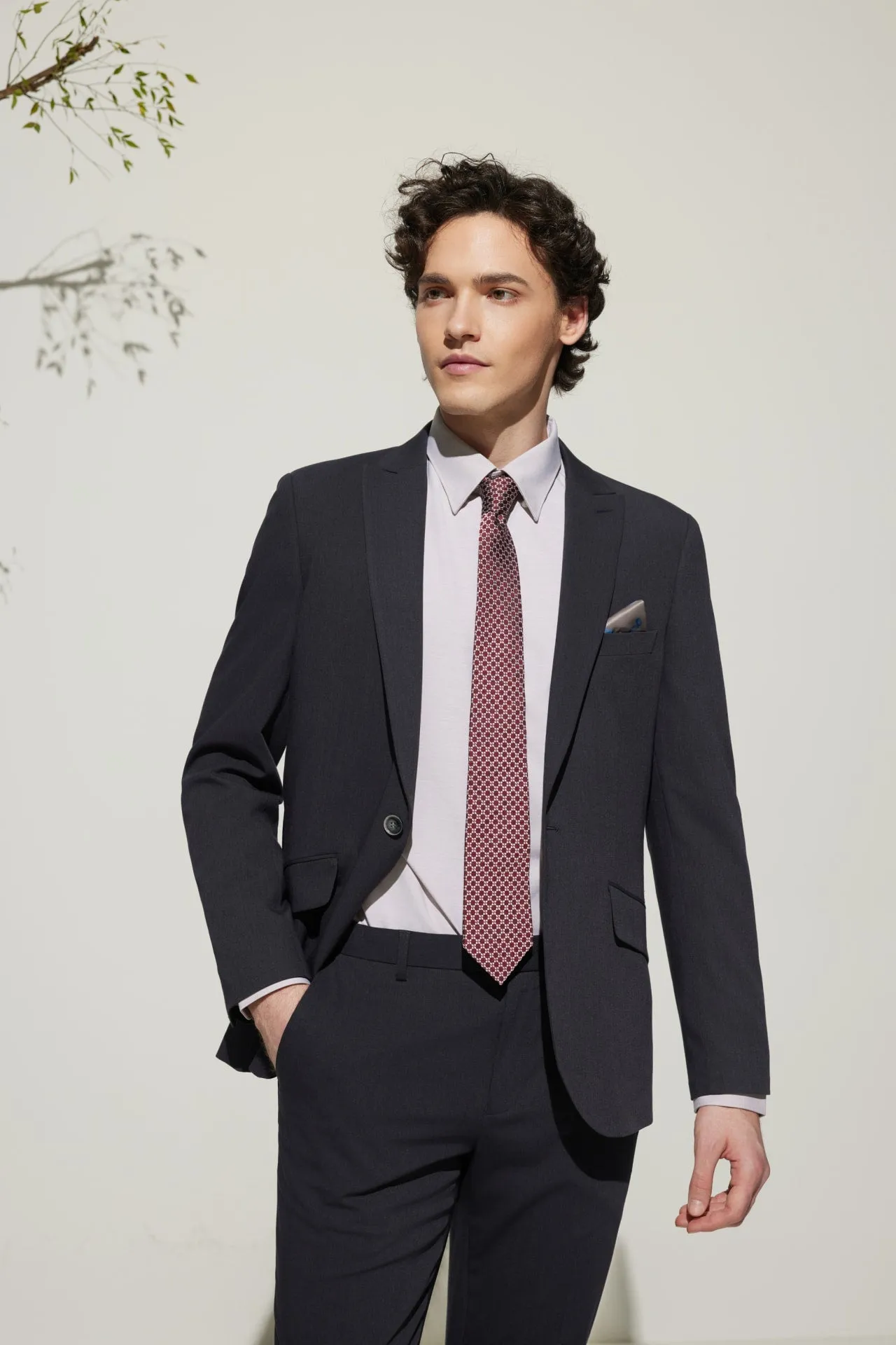 Multi-Way Stretch Smart Fit Twill Suit Blazer