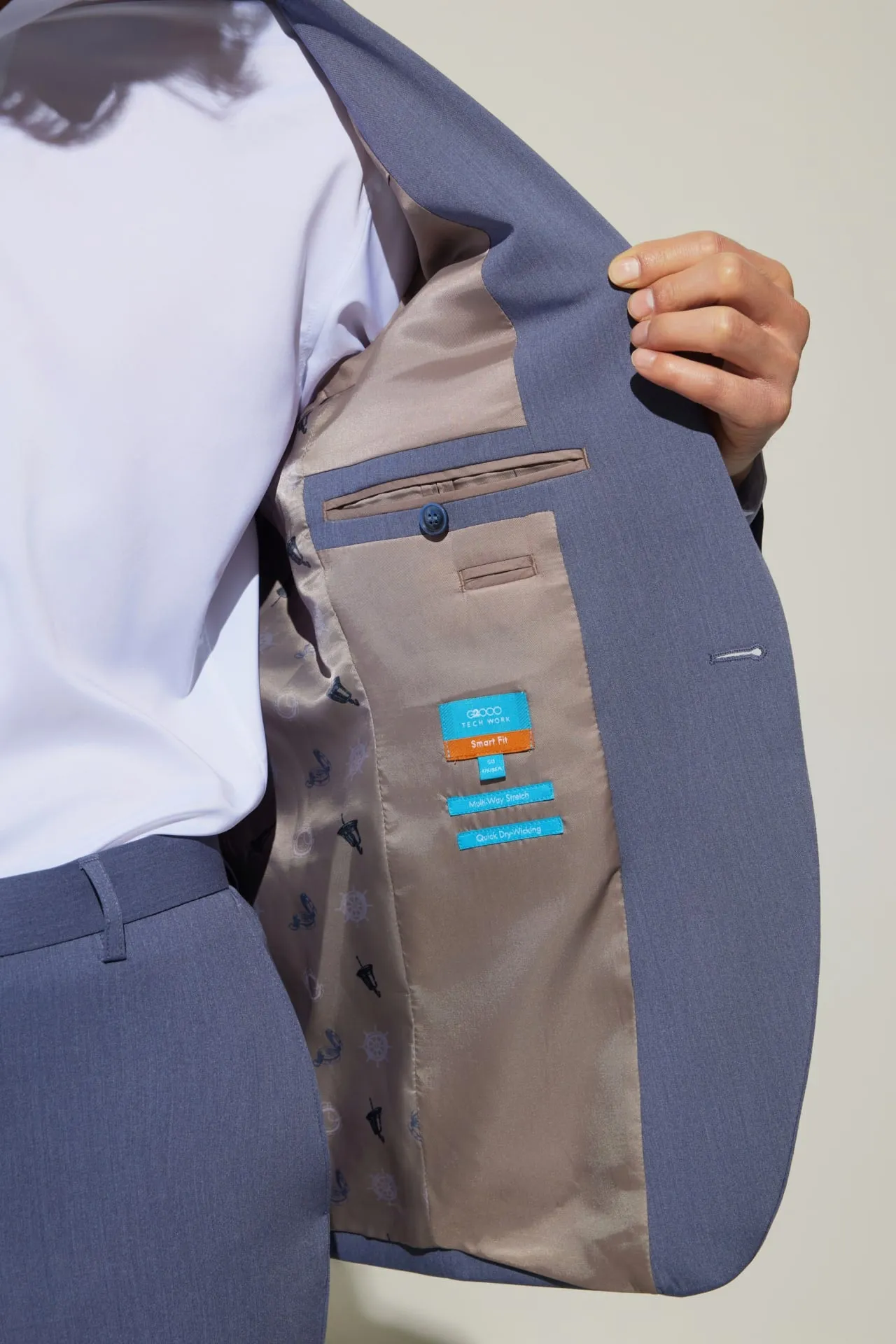 Multi-Way Stretch Smart Fit Twill Suit Blazer