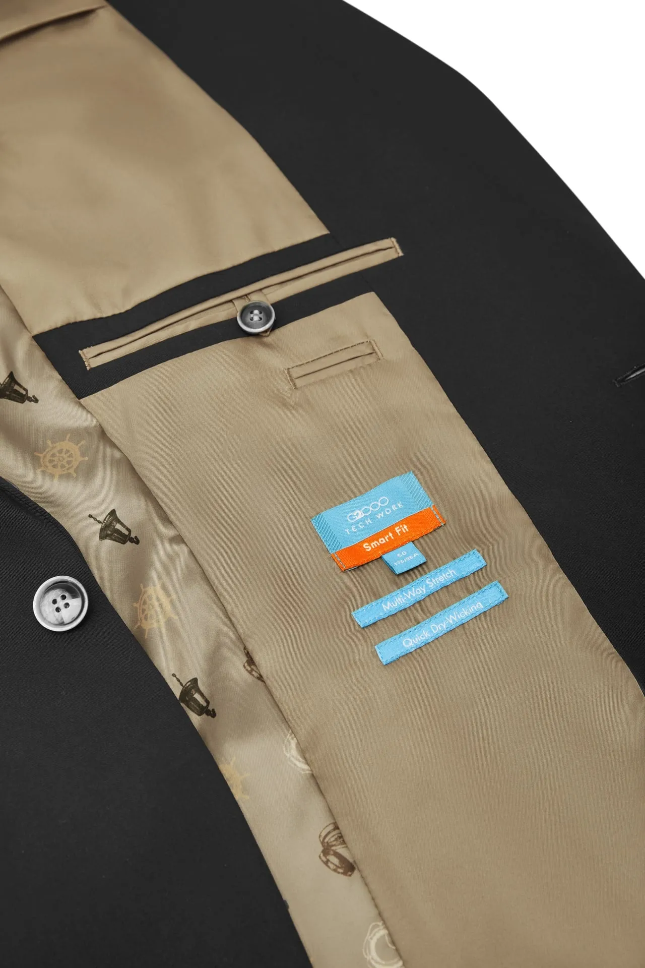 Multi-Way Stretch Smart Fit Twill Suit Blazer