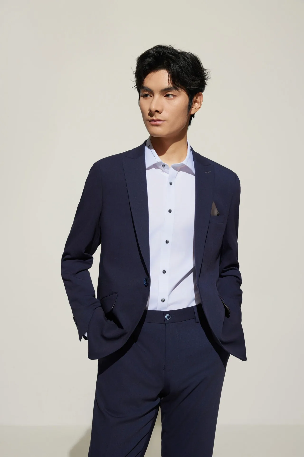 Multi-Way Stretch Smart Fit Twill Suit Blazer