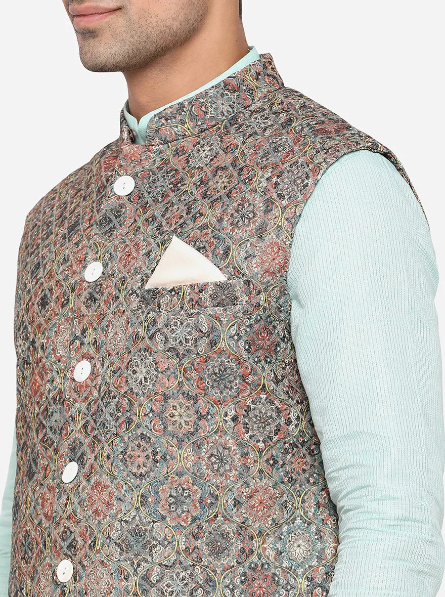 Multicolor Bandhgala Jacket | JB Studio
