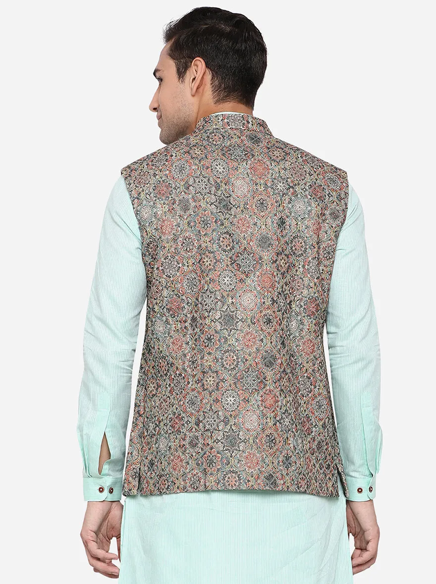 Multicolor Bandhgala Jacket | JB Studio