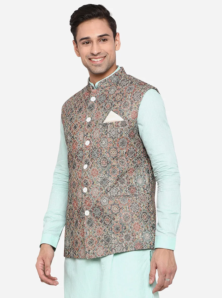 Multicolor Bandhgala Jacket | JB Studio