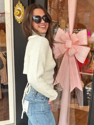 Nadia Lace Up Sweater