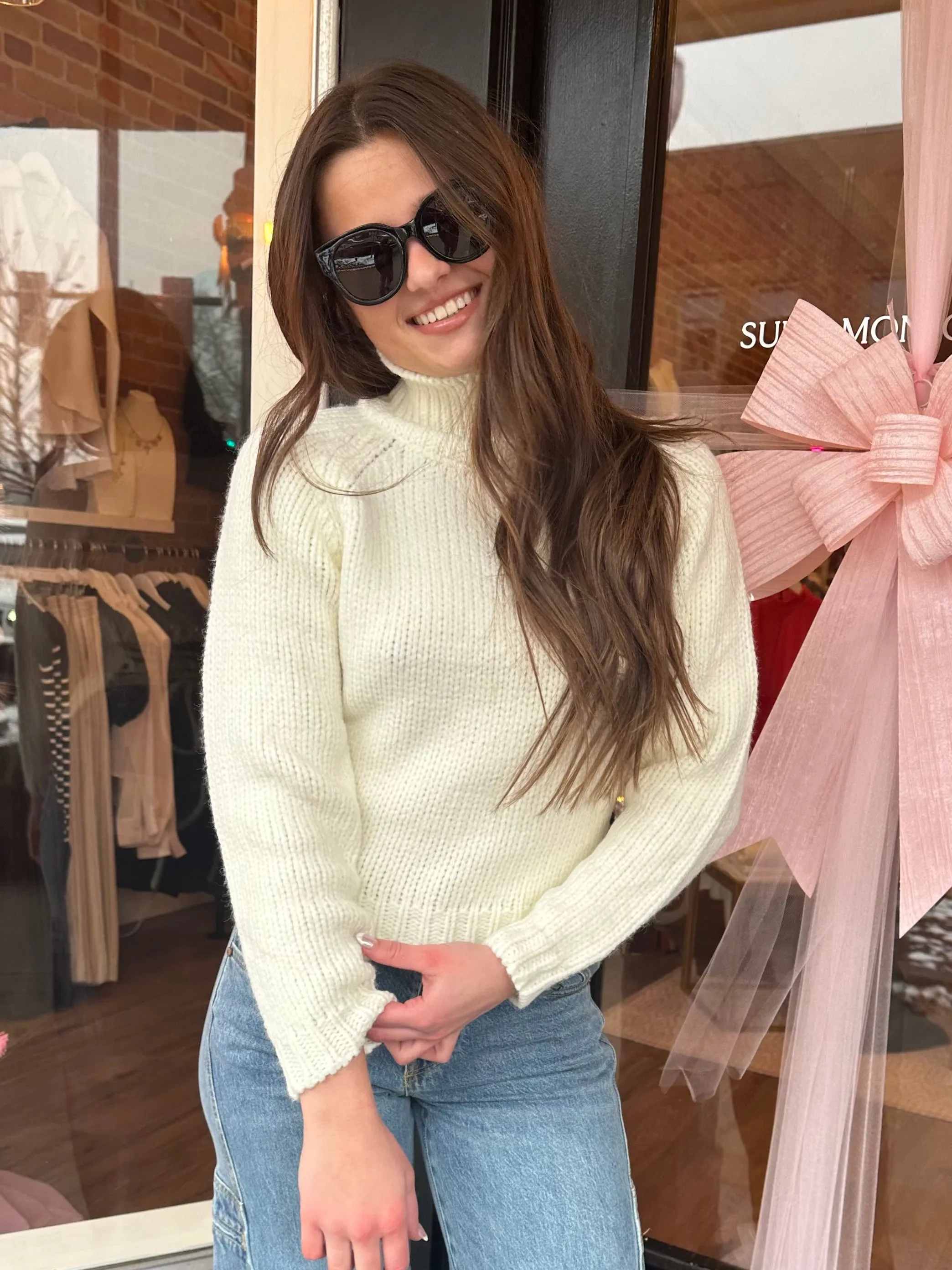 Nadia Lace Up Sweater