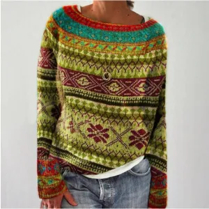 Natalie – Retro Winter Sweater