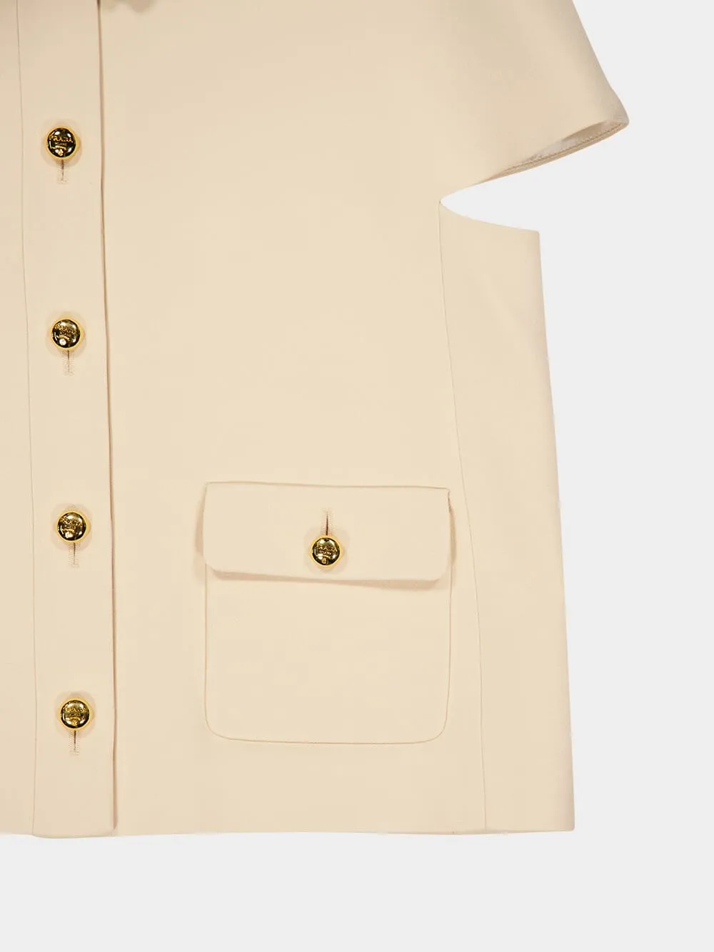 Natural Sablé Short-Sleeved Jacket