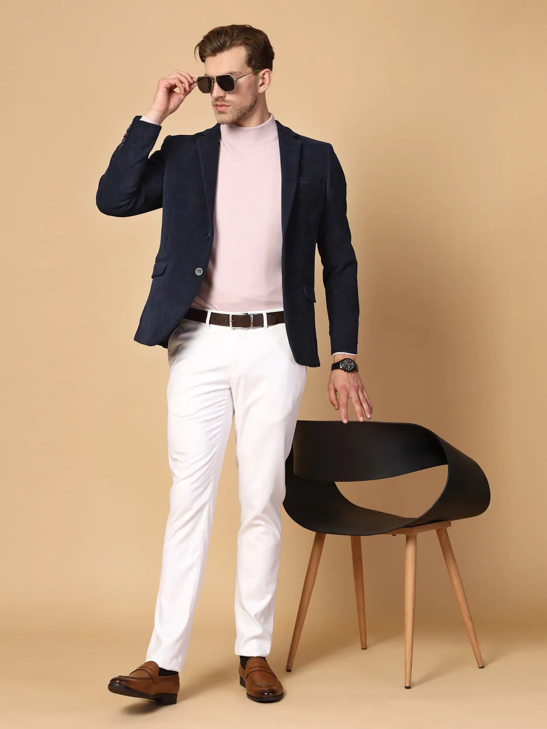 Navy Uncrushable Cord Jacket