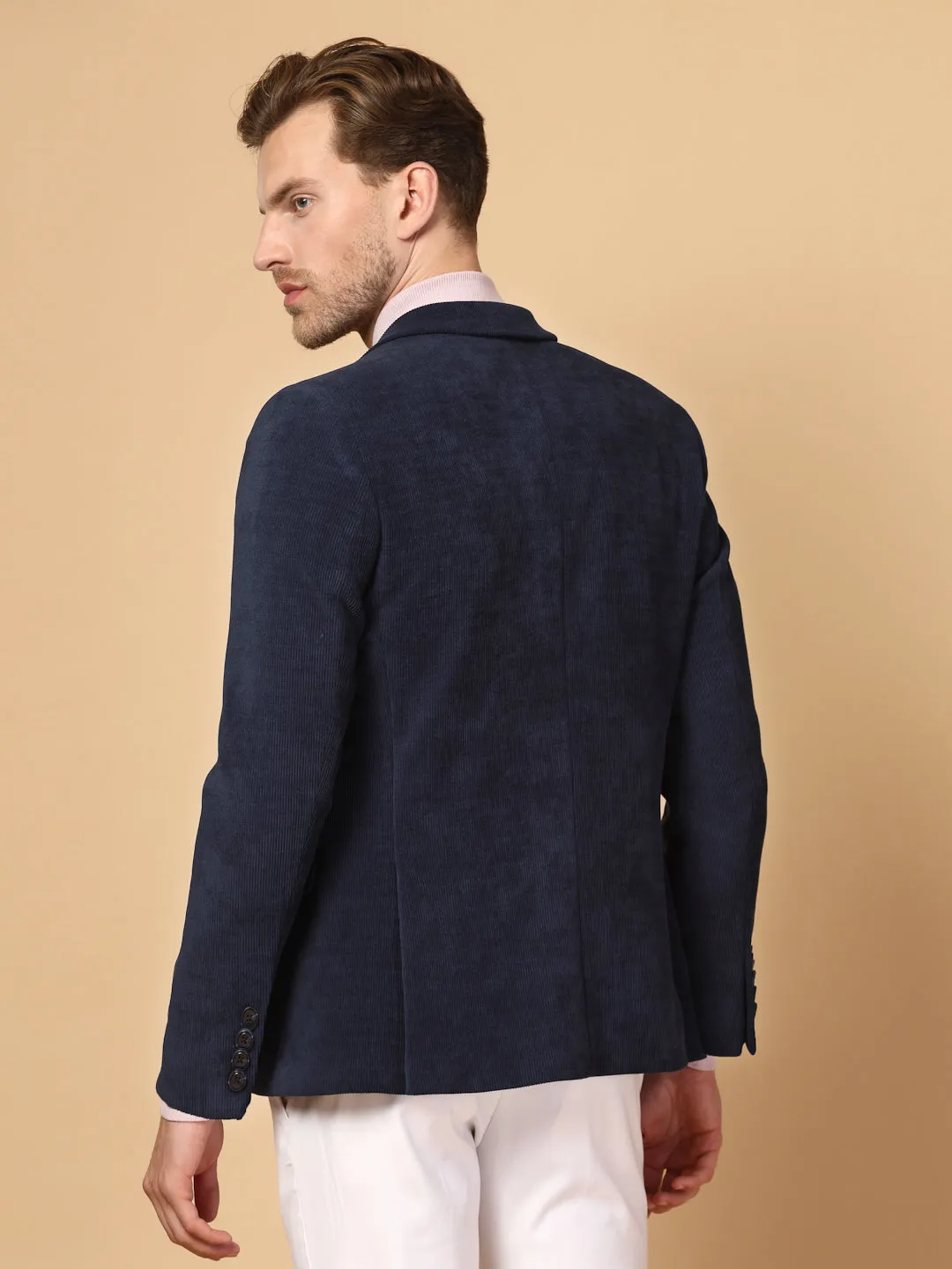 Navy Uncrushable Cord Jacket