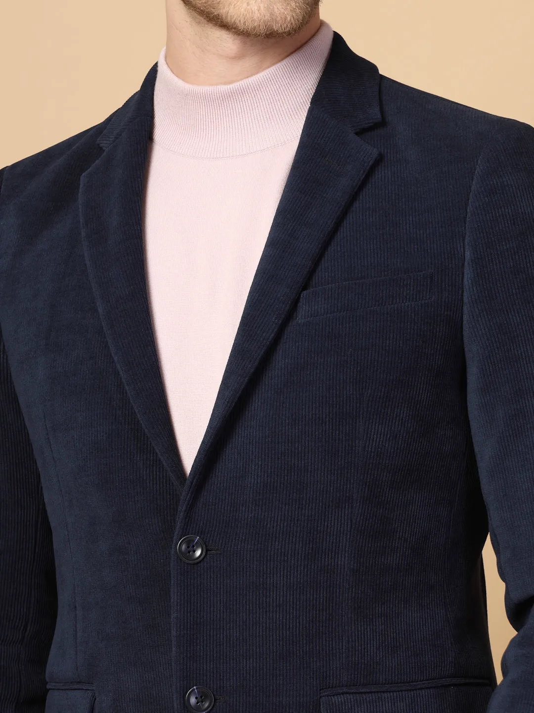 Navy Uncrushable Cord Jacket