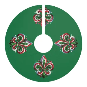 New Orleans Christmas Tree Skirts Green