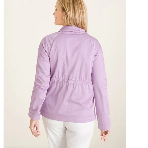 NWOT Chico’s COLLAR-DETAIL ANORAK JACKET Lilac