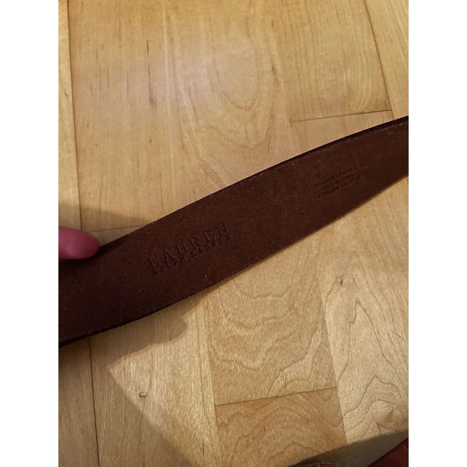 NWOT Lauren Ralph Lauren Women's Brown Leather Coated D-Ring Horsebit Equestrian Belt – Size Large