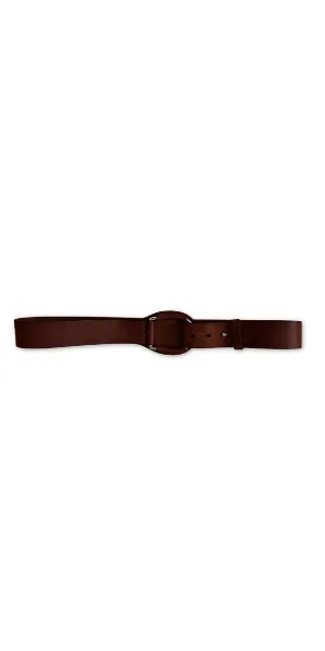 NWOT Lauren Ralph Lauren Women's Brown Leather Coated D-Ring Horsebit Equestrian Belt – Size Large