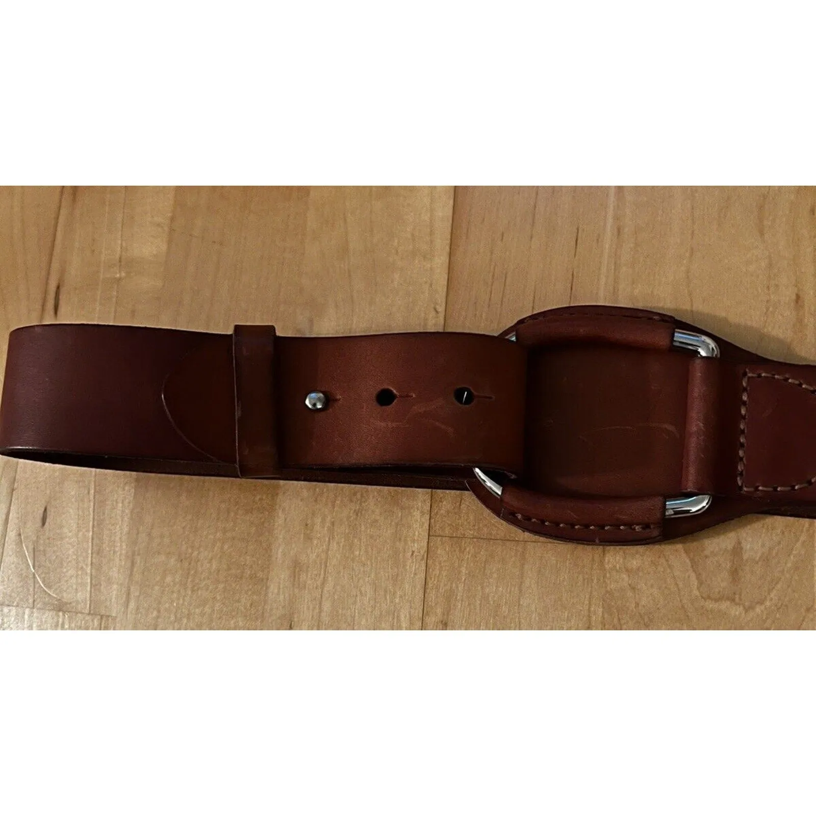NWOT Lauren Ralph Lauren Women's Brown Leather Coated D-Ring Horsebit Equestrian Belt – Size Large