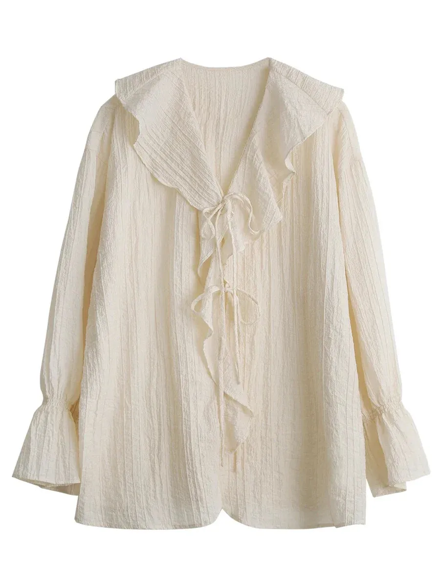 Obsidian Phoenix Women’s Ruffled Edge Shirt