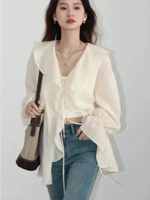 Obsidian Phoenix Women’s Ruffled Edge Shirt