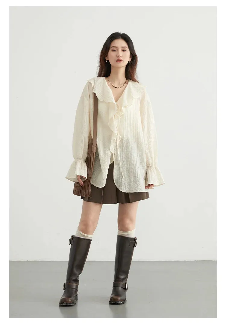 Obsidian Phoenix Women’s Ruffled Edge Shirt