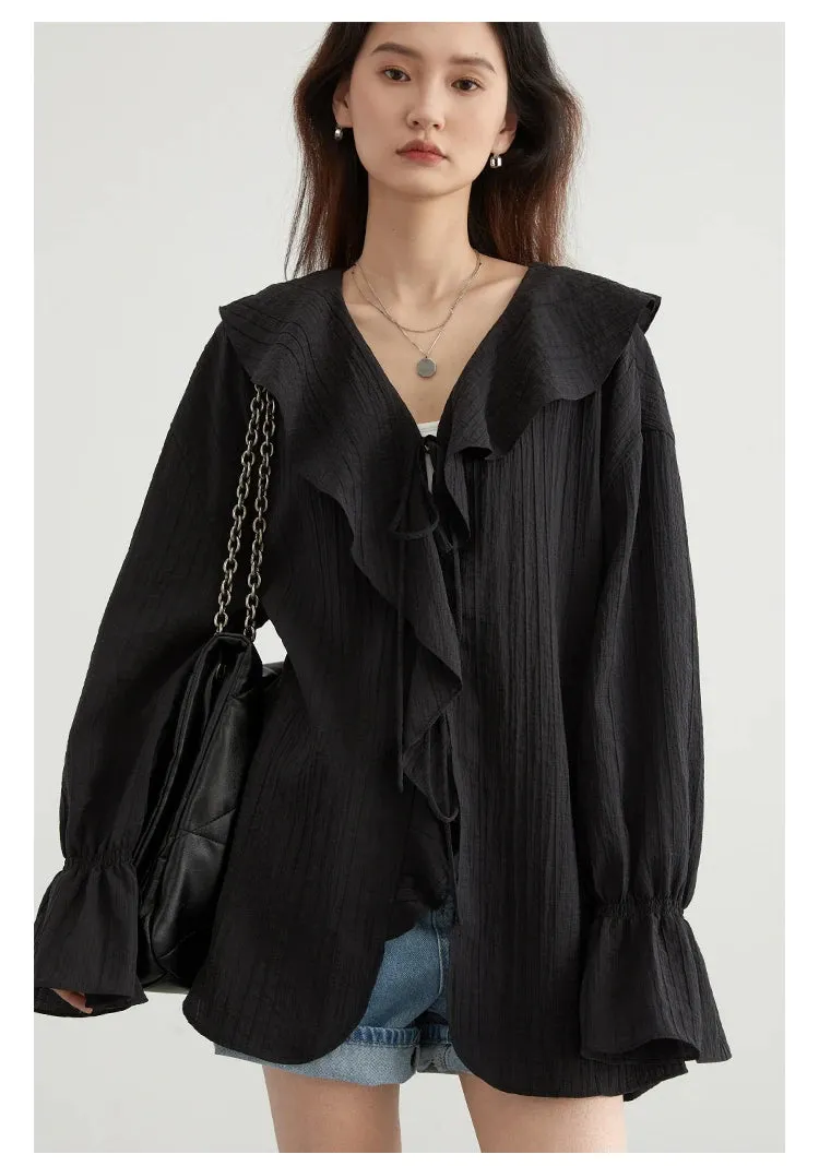 Obsidian Phoenix Women’s Ruffled Edge Shirt