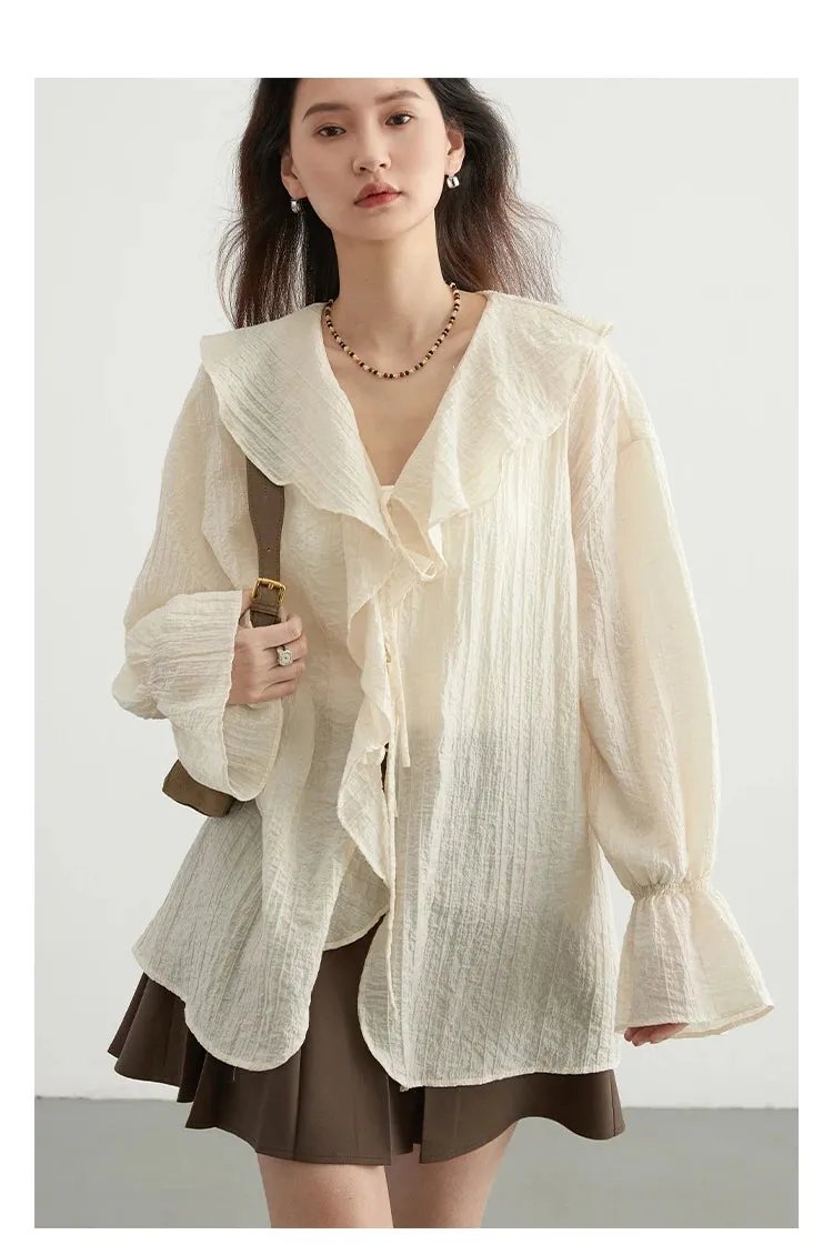 Obsidian Phoenix Women’s Ruffled Edge Shirt